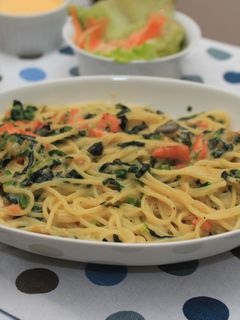 鮭とほうれん草のクリームパスタ-レシピのメイン写真