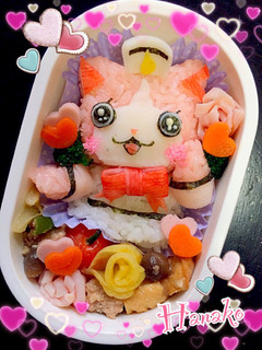 くまちゃんの抜き型で!セーラーにゃん弁当-レシピのメイン写真