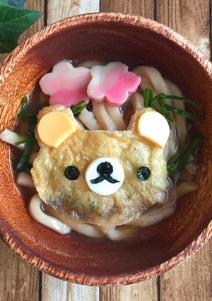 リラックマのデコきつねうどん＊-レシピのメイン写真