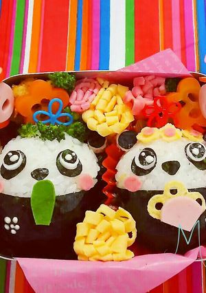 キャラ弁 ⭐ぱんだちゃん ひな祭り-レシピのメイン写真
