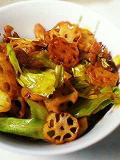 れんこんとキャベツの和風カレー炒め-レシピのメイン写真