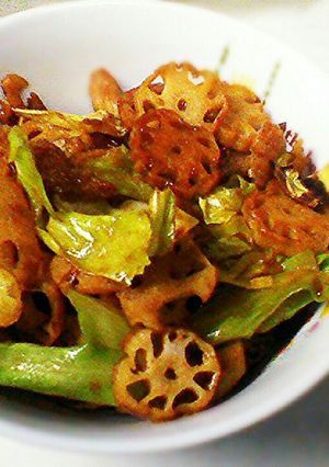 れんこんとキャベツの和風カレー炒め-レシピのメイン写真