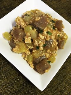 大根とこんにゃくのそぼろ味噌煮-レシピのメイン写真