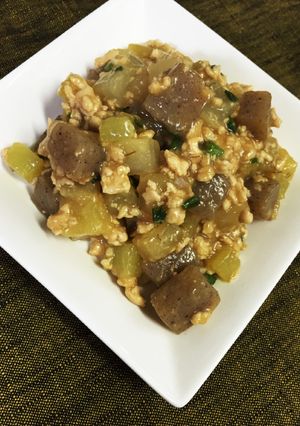 大根とこんにゃくのそぼろ味噌煮-レシピのメイン写真