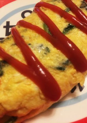 ほうれん草とチーズのオムレツ-レシピのメイン写真