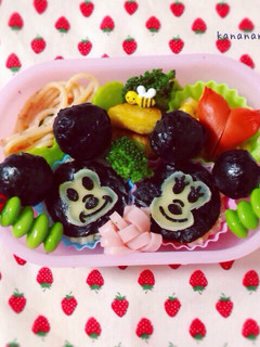 耳だけ立体!ミッキーミニー キャラ弁-レシピのメイン写真