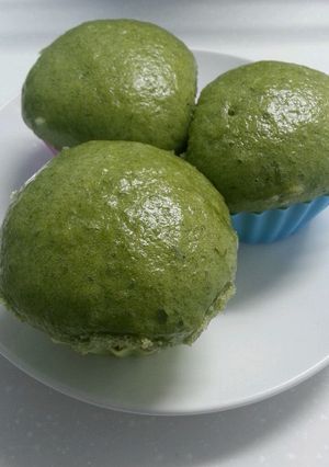 ドライイーストでほうれん草の蒸しパン-レシピのメイン写真