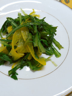 調理油なし 春菊の蒸し物-レシピのメイン写真
