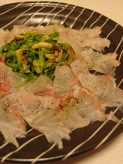 春の香り!鯛とせりのナムル風カルパッチョ-レシピのメイン写真