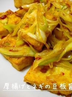 厚揚げとネギの豆板醤炒め-レシピのメイン写真