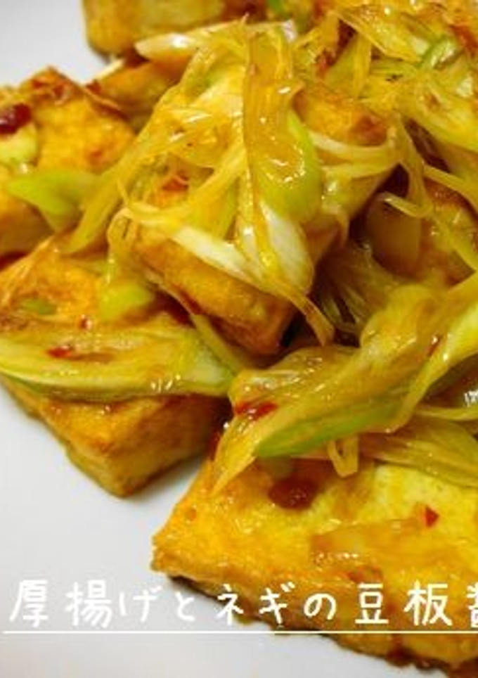 厚揚げとネギの豆板醤炒め-レシピのメイン写真