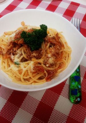 切り干し大根のミートソーススパゲティ-レシピのメイン写真