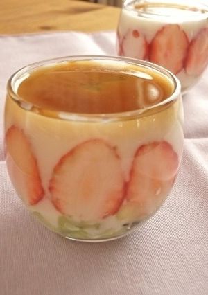 ひな祭りに✿ミルクゼリー黒蜜がけ-レシピのメイン写真