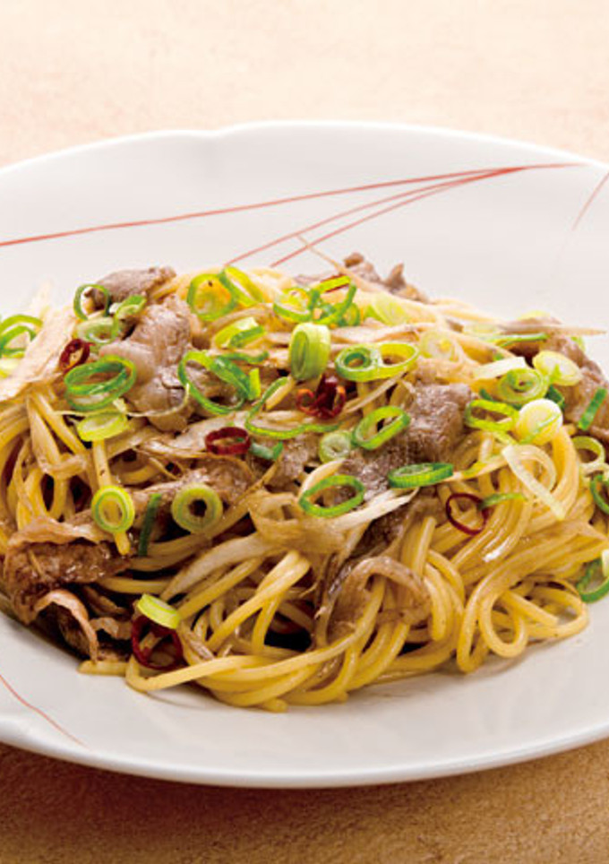 牛ごぼうの和風パスタ-レシピのメイン写真