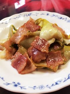 チンゲンサイとベーコン炒め-レシピのメイン写真