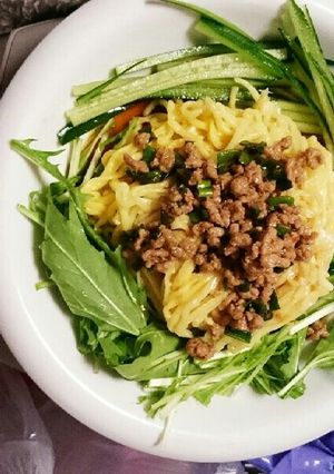 レンジで旨タレ！マルちゃん正麺冷し中華-レシピのメイン写真