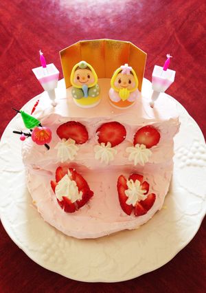 簡単に美味しいひな祭りケーキ♡-レシピのメイン写真