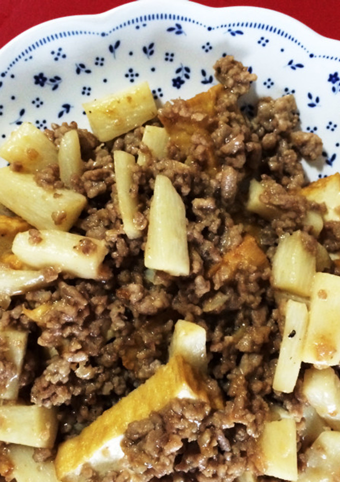 厚揚げと長芋のコクうま味噌マヨ炒め-レシピのメイン写真