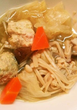 簡単‼鶏つくね鍋♡レシピ見直しました‼-レシピのメイン写真