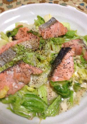 鮭とキャベツのみそマヨいため☆-レシピのメイン写真