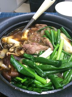 鴨とねぎたっぷりのすき焼き-レシピのメイン写真
