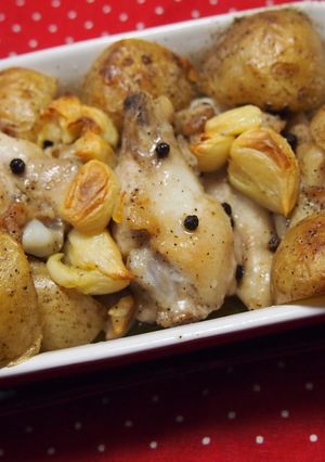 手羽元とじゃが芋のペパーオーブン焼き-レシピのメイン写真