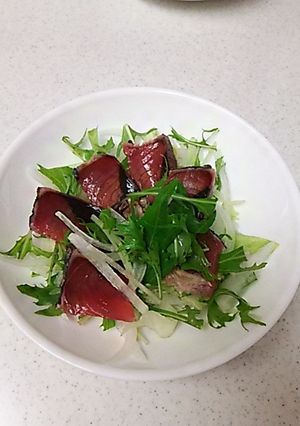 新玉と鰹のたたきサラダ-レシピのメイン写真