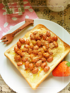 蒸し豆のジャム*チーズトースト-レシピのメイン写真