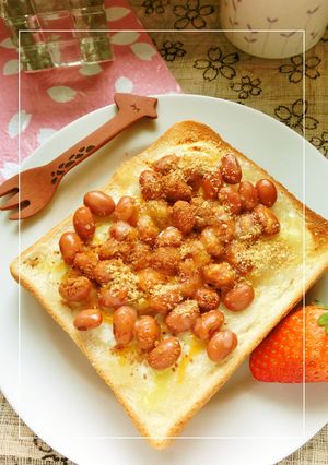 蒸し豆のジャム＊チーズトースト-レシピのメイン写真