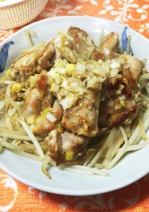 ザクザク長ネギ!プリプリ鶏のネギ塩炒め-レシピのメイン写真