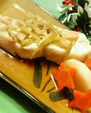 本みりんで楽々☆ムキカレイと蕪の生姜煮♪