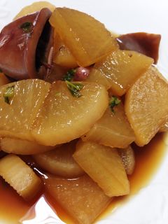 缶詰で簡単手抜き♪大根とイカの煮物♪-レシピのメイン写真