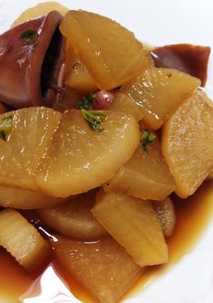 缶詰で簡単手抜き♪大根とイカの煮物♪-レシピのメイン写真