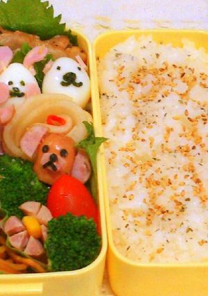ウインナーとうずらのアニマルキャラ弁-レシピのメイン写真