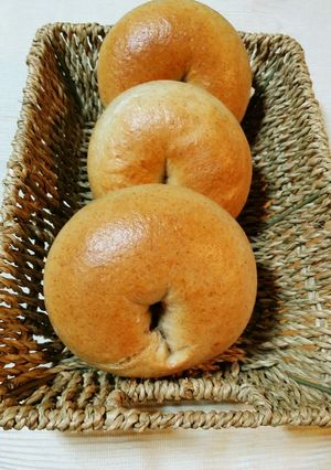 全粒粉入りノンオイル♪もっちりベーグル-レシピのメイン写真