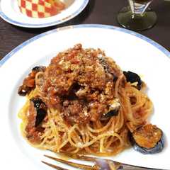 รูปของ 本格！茄子のボロネーゼパスタ♪