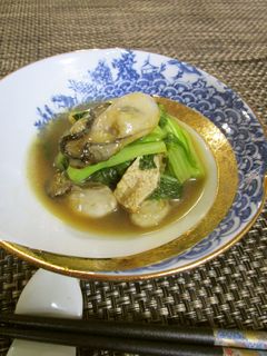しろ菜と牡蠣のオイスターソース煮-レシピのメイン写真