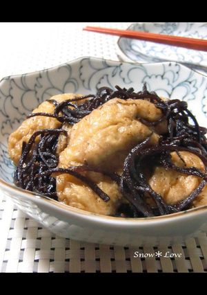ひじきの煮物＊大きなお揚げさん入り〜-レシピのメイン写真