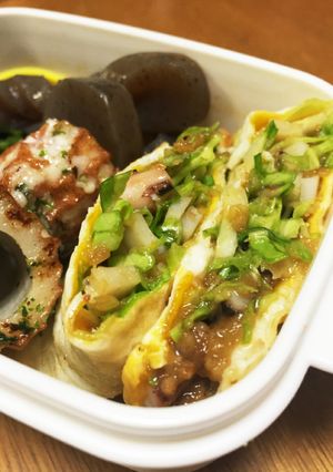 お好み焼き風たまご焼き。弁当に！-レシピのメイン写真