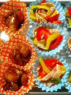 旦那弁当おかず パプリカ炒め 鶏照り-レシピのメイン写真