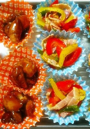 旦那弁当おかず パプリカ炒め 鶏照り-レシピのメイン写真