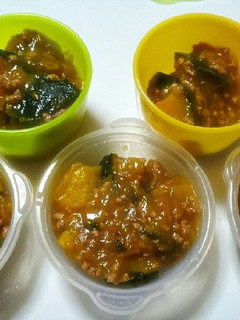 離乳食後期 カボチャの煮物そぼろあんかけ-レシピのメイン写真