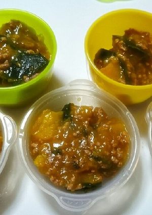 離乳食後期 カボチャの煮物そぼろあんかけ-レシピのメイン写真