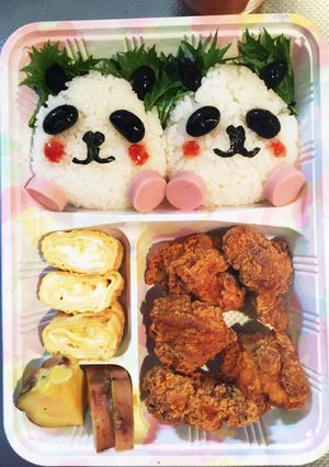 キャラ弁★彡にっこりパンダ弁当-レシピのメイン写真