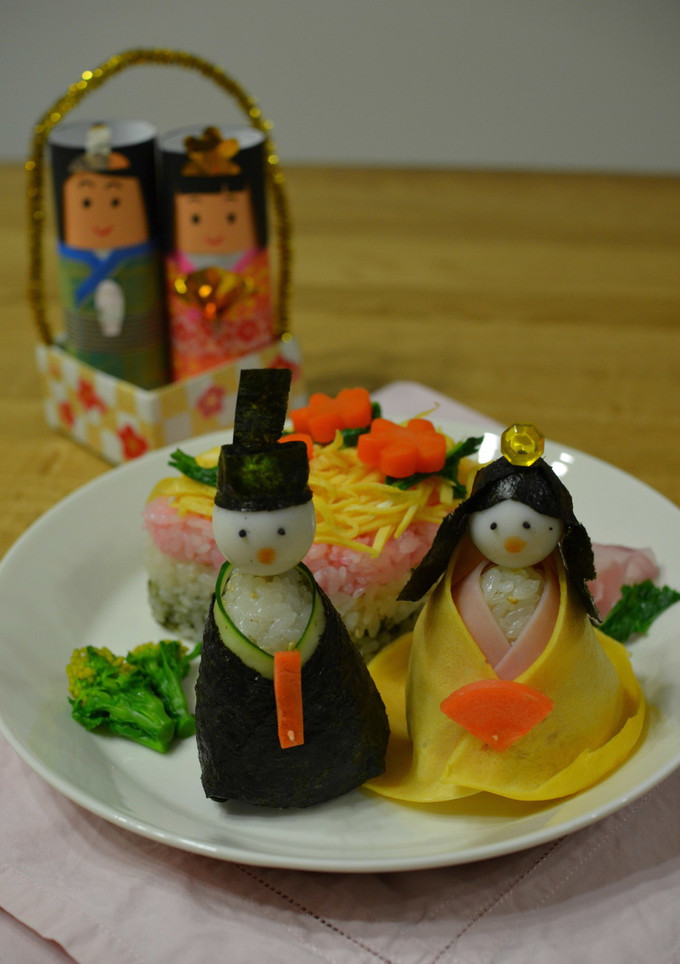 ひな祭りに！おひなさま寿司と菱形押し寿司-レシピのメイン写真