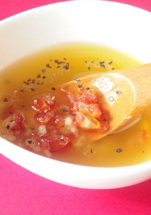 ドライ塩トマトの美味しい簡単ドレッシング-レシピのメイン写真