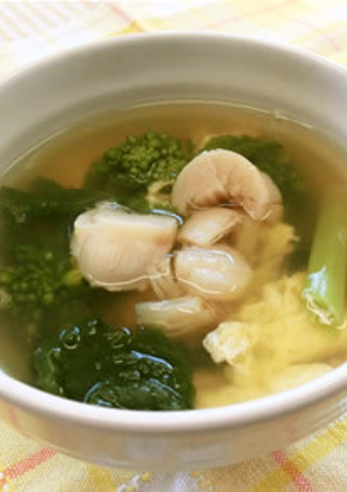菜の花と帆立の和風スープ-レシピのメイン写真