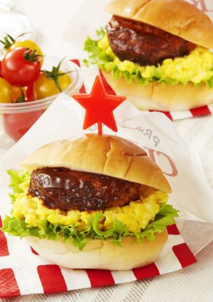 スクランブルエッグデミバーガー-レシピのメイン写真