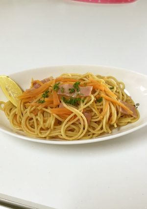 ベーコンと人参のレモン醤油パスタ☆-レシピのメイン写真