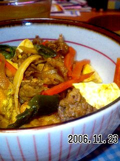 カレー味の野菜いっぱい牛丼-レシピのメイン写真